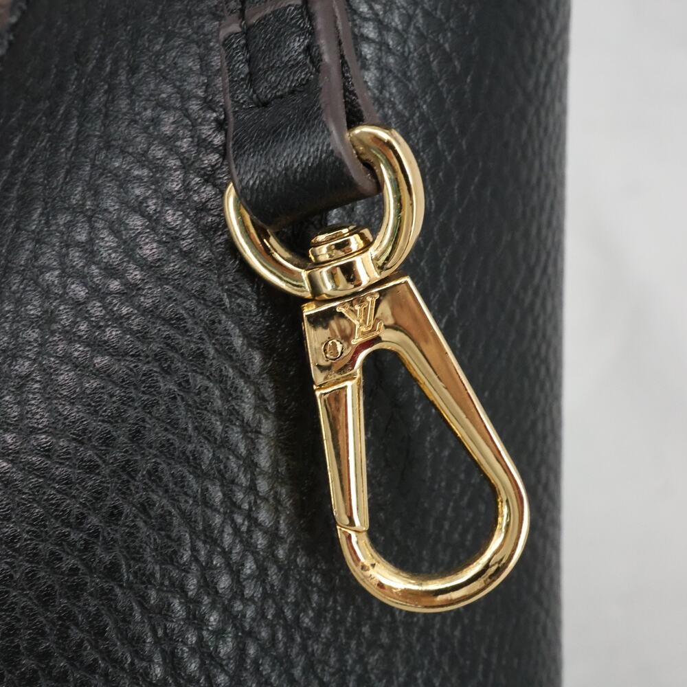 Louis Vuitton Bag W PM Tote Monogram Brown Black Pebbled Leather Handbag - Picture 7 of 16